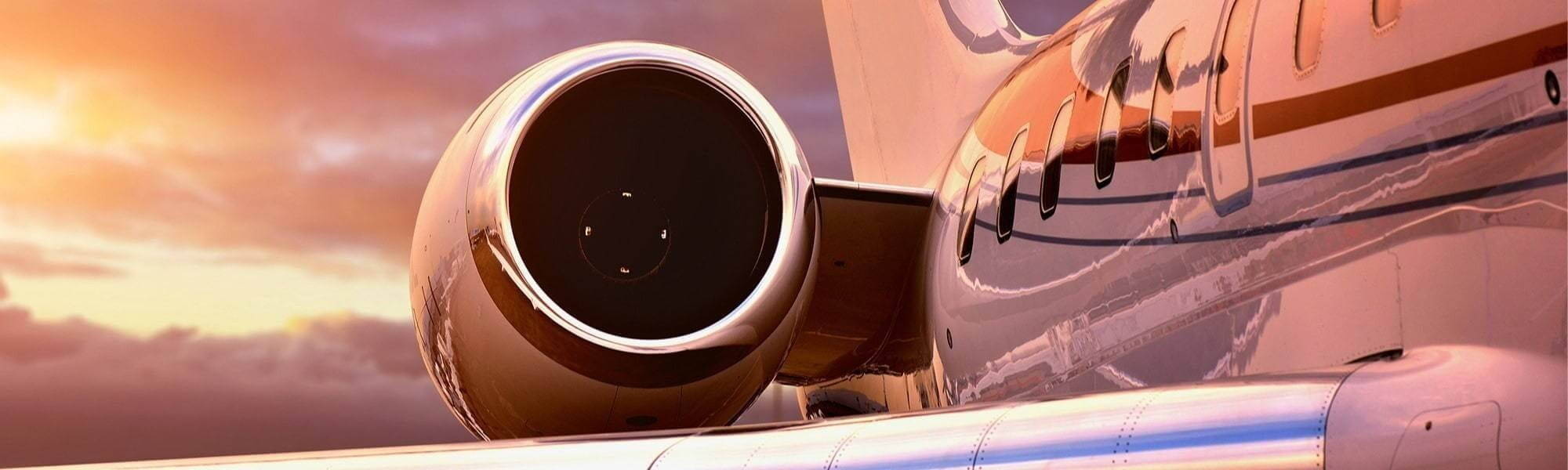business jet in aviation